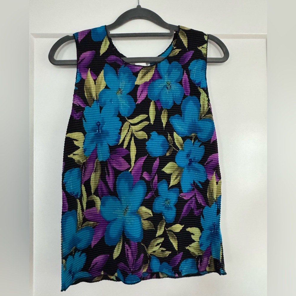 Ninety Blue and Purple Sleeveless Tank Top